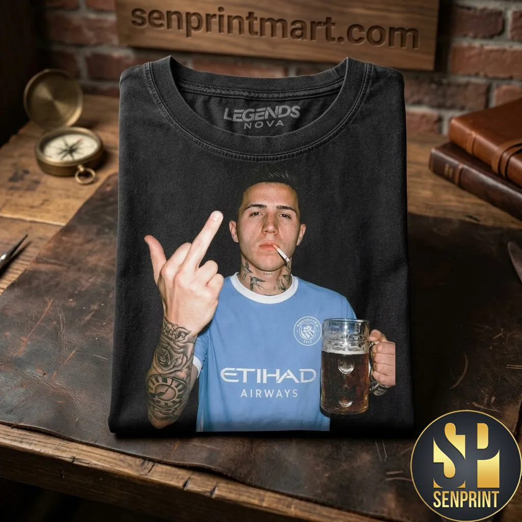 Enzo Fernandez Manchester City Graphic Print T-Shirt