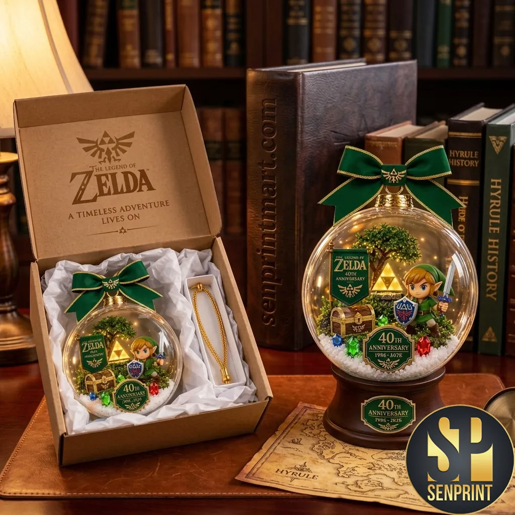 The Legend Of Zelda 40th Anniversary Limited Edition Glass Ornament