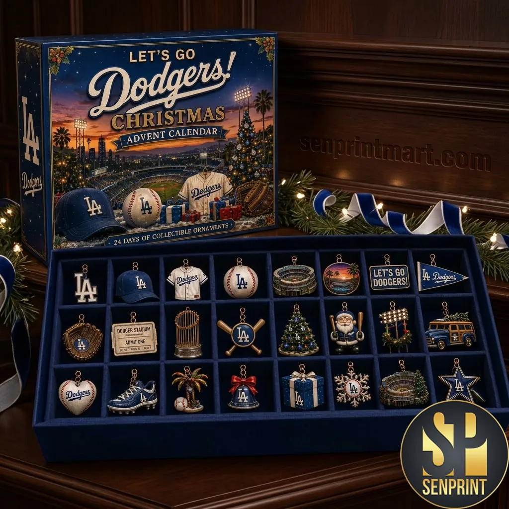 Los Angeles Dodgers Let’s Go Dodgers 2026 Christmas Advent Calendar