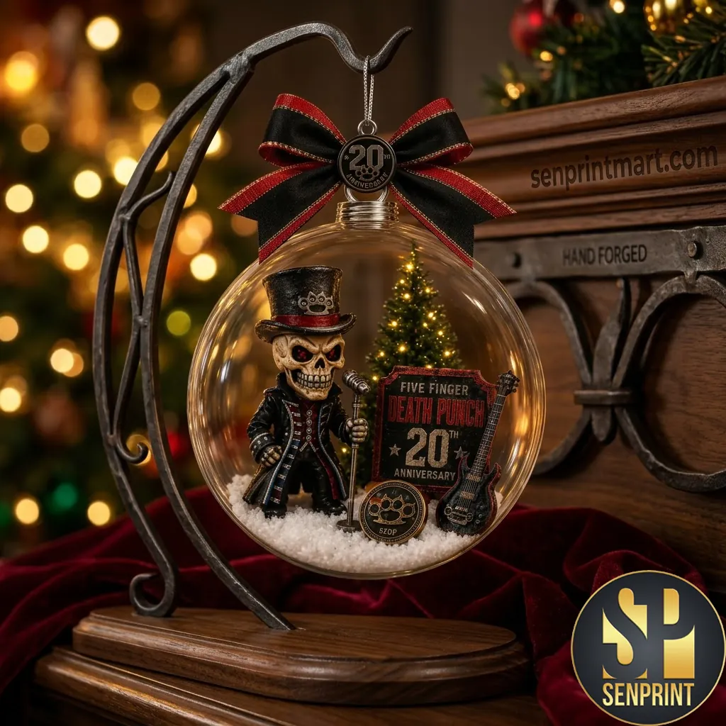 Five Finger Death Punch 20th Anniversary Commemorative Globe Ornament