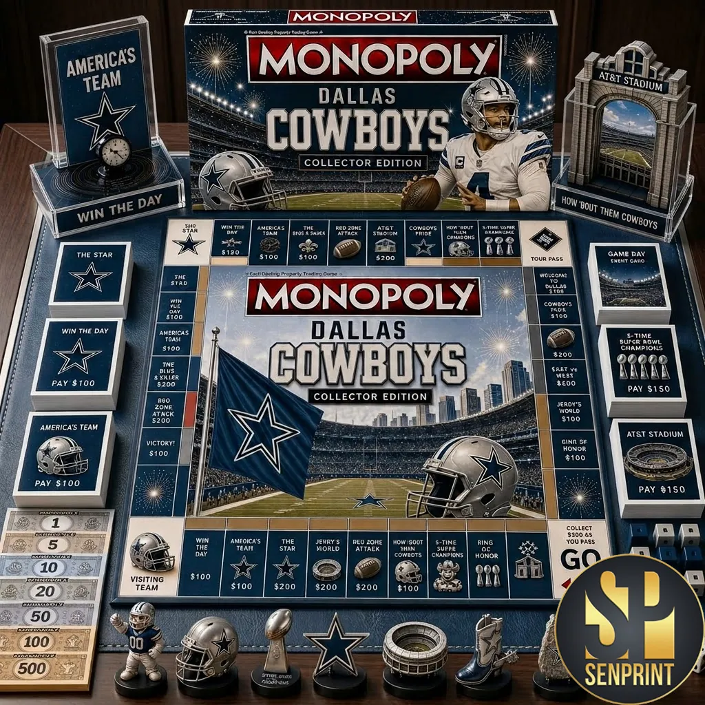Dallas Cowboys Monopoly Collector Edition Board Game