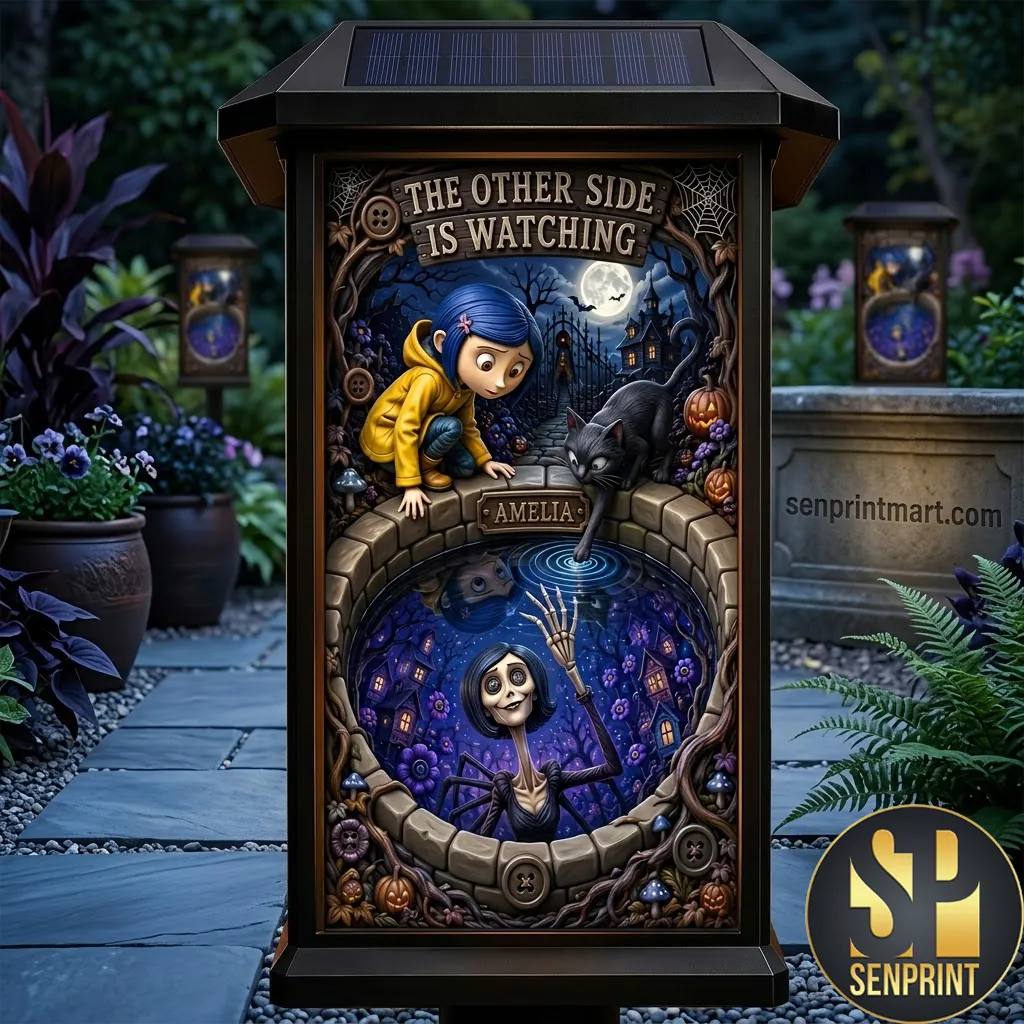 Coraline The Other Side Is Watching Personalized Solar Garden Lamp