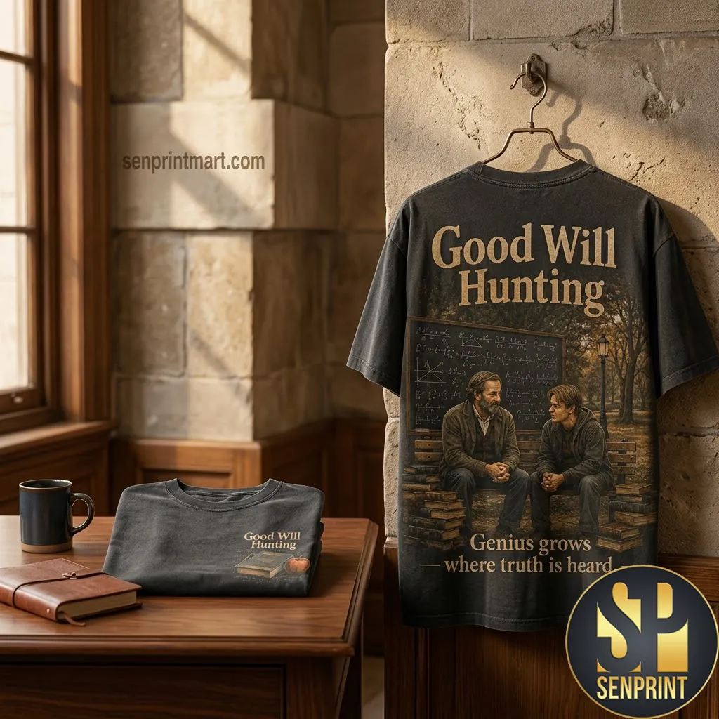 Good Will Hunting Genius Grows Where Truth Is Heard Vintage Graphic T-Shirt