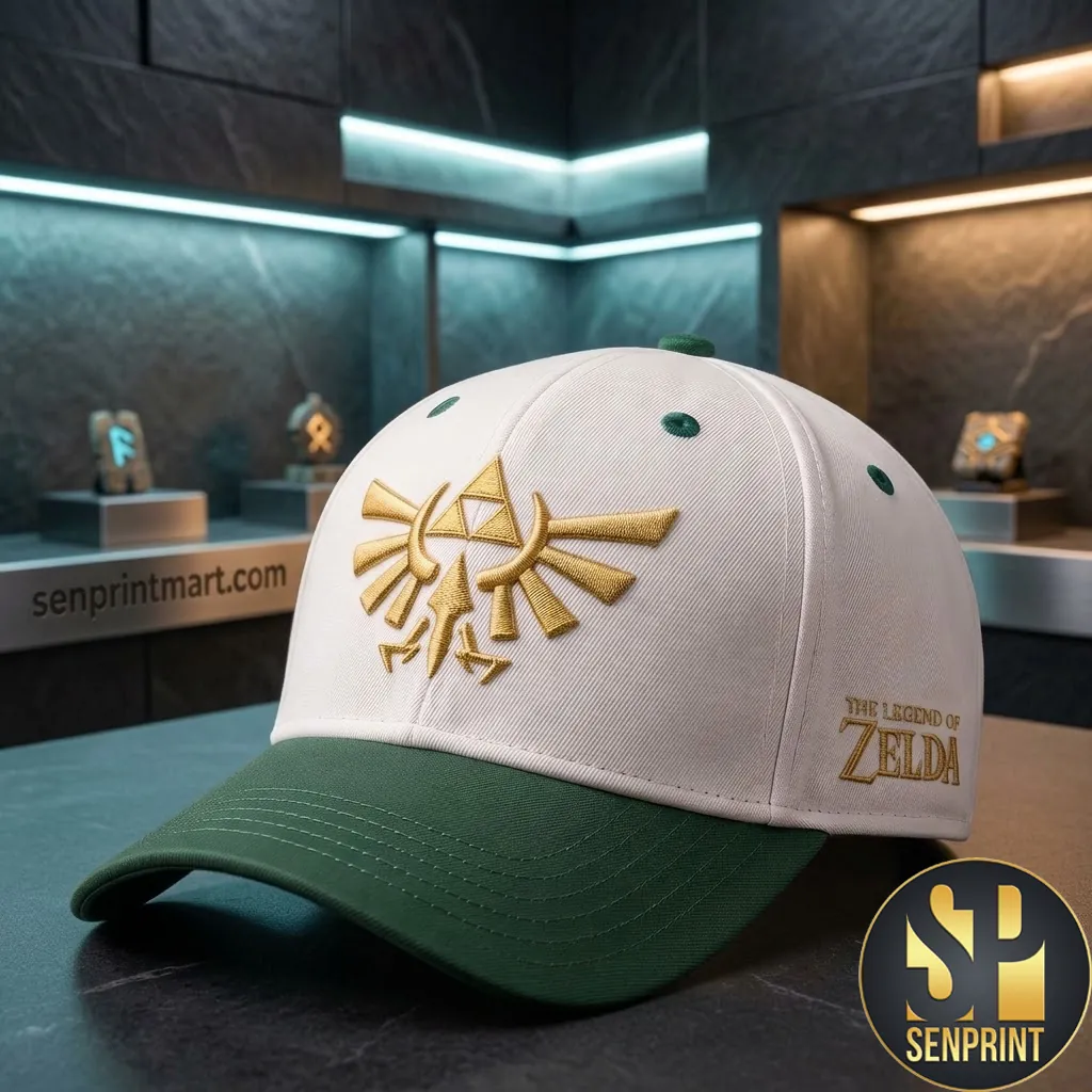 The Legend of Zelda Triforce Embroidered Gaming Baseball Cap