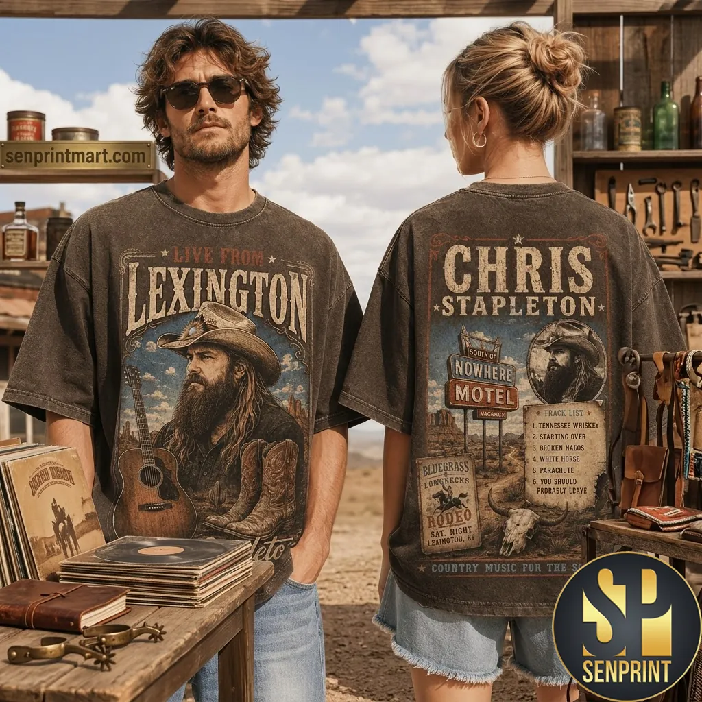 Chris Stapleton Live From Lexington Vintage Style Graphic T-Shirt