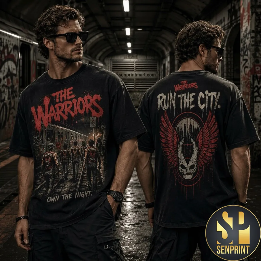 The Warriors Run The City Vintage Style Graphic T-Shirt