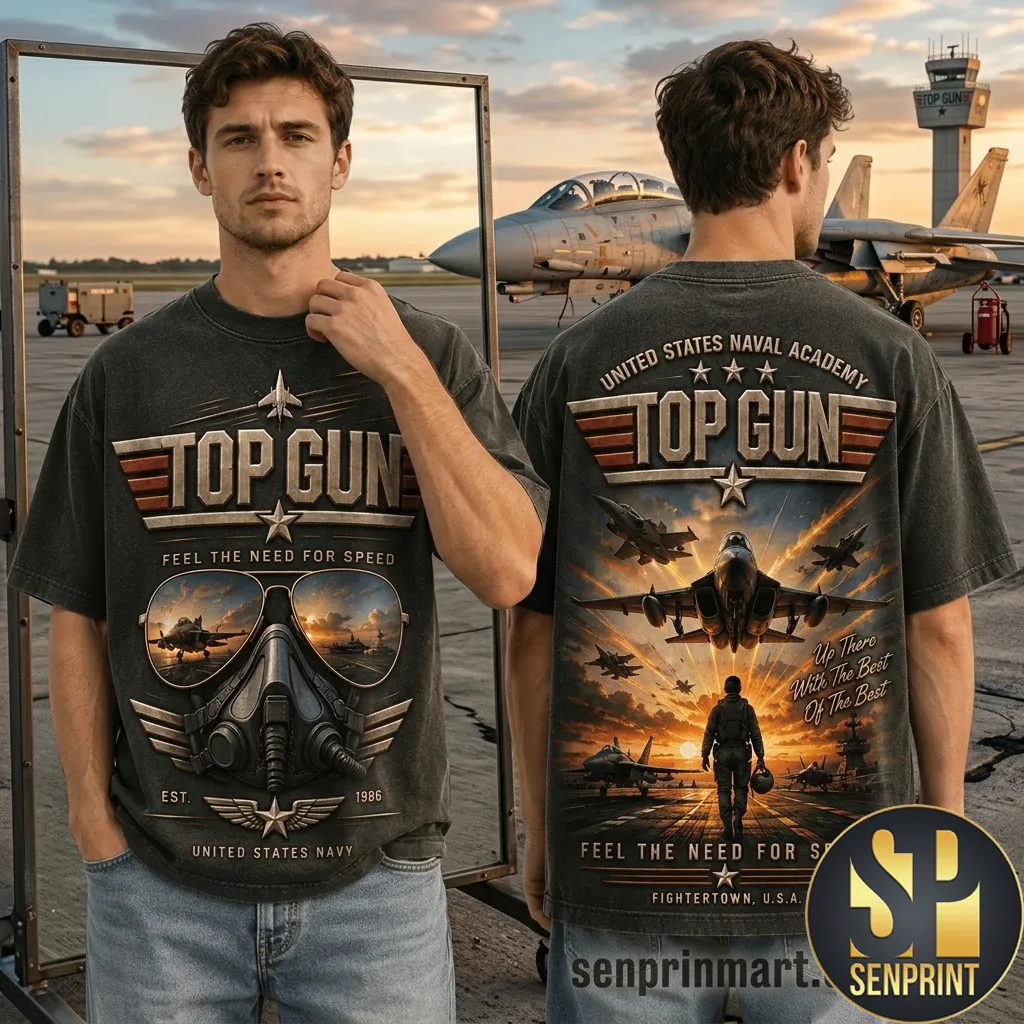 Top Gun Feel The Need For Speed United States Navy Graphic T-Shirt