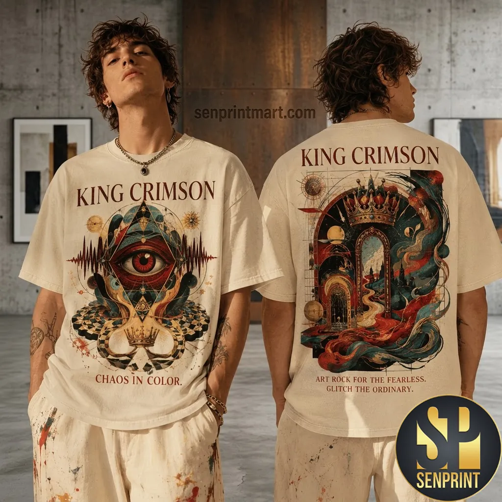 King Crimson Chaos In Color Graphic Art Rock T-Shirt