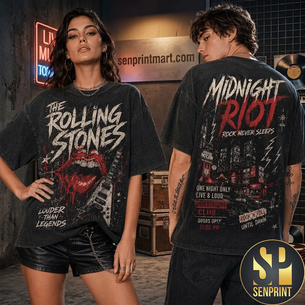 The Rolling Stones Midnight Riot Graphic Vintage Wash T-Shirt