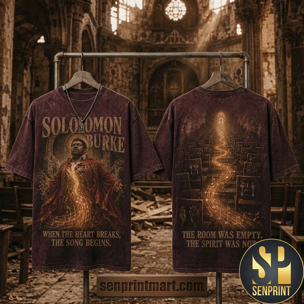 Solomon Burke When The Heart Breaks Vintage Style Graphic T-Shirt