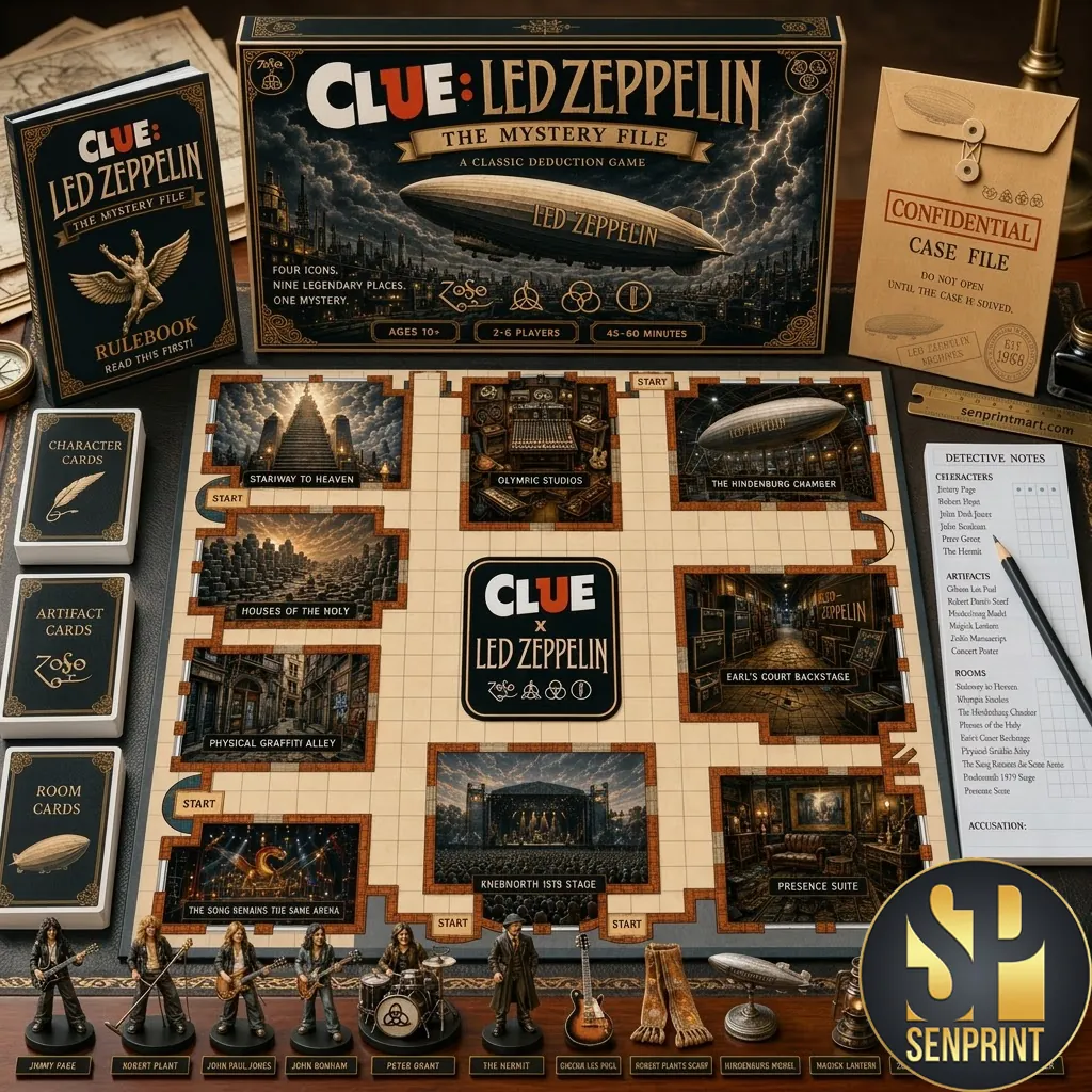 Led Zeppelin Clue The Mystery File Edition Board Game