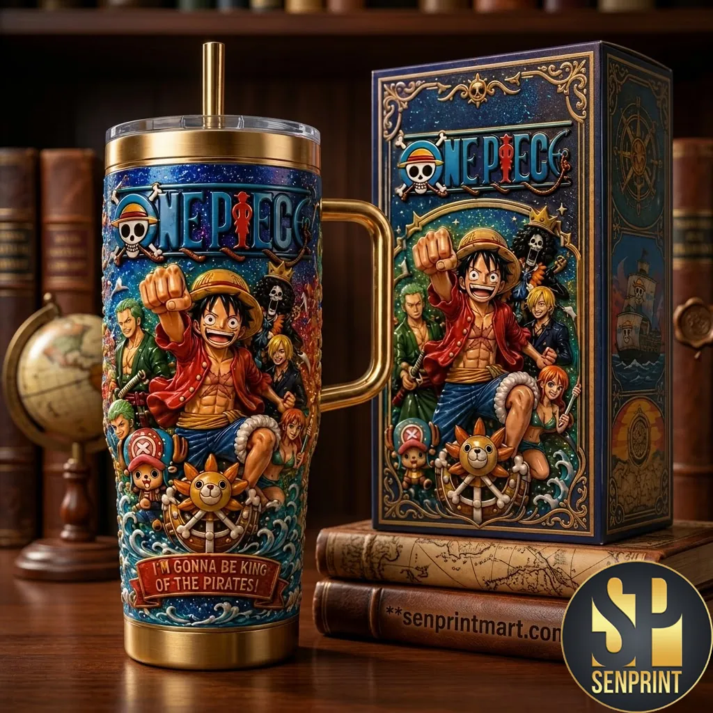 One Piece Luffy Personalized 3D Adventure Crew Insulated Tumbler
