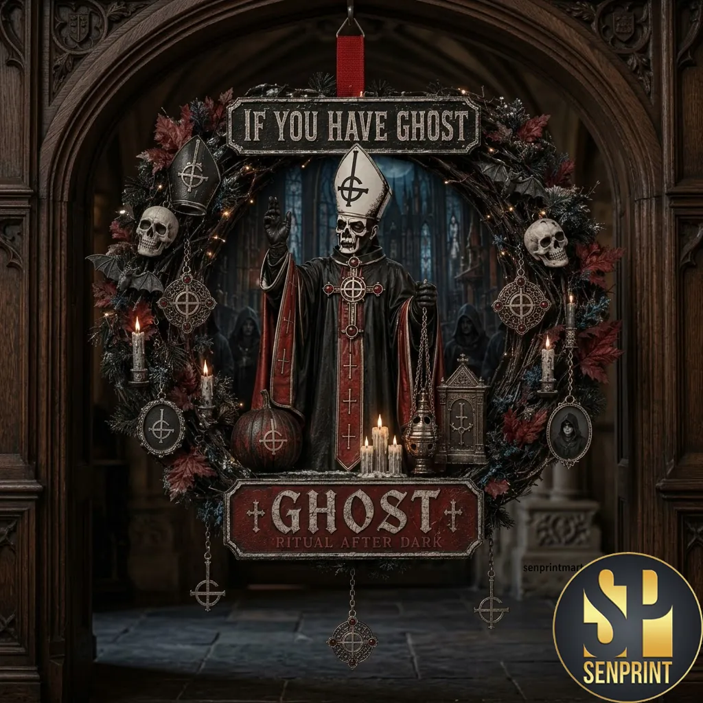 Ghost Band Papa Emeritus If You Have Ghost Halloween Decorative Wreath