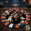 Detroit Lions Halloween 3D Illusion Quilted Round Rug Detroit Lions Halloween 3D Illusion Quilted Round Rug