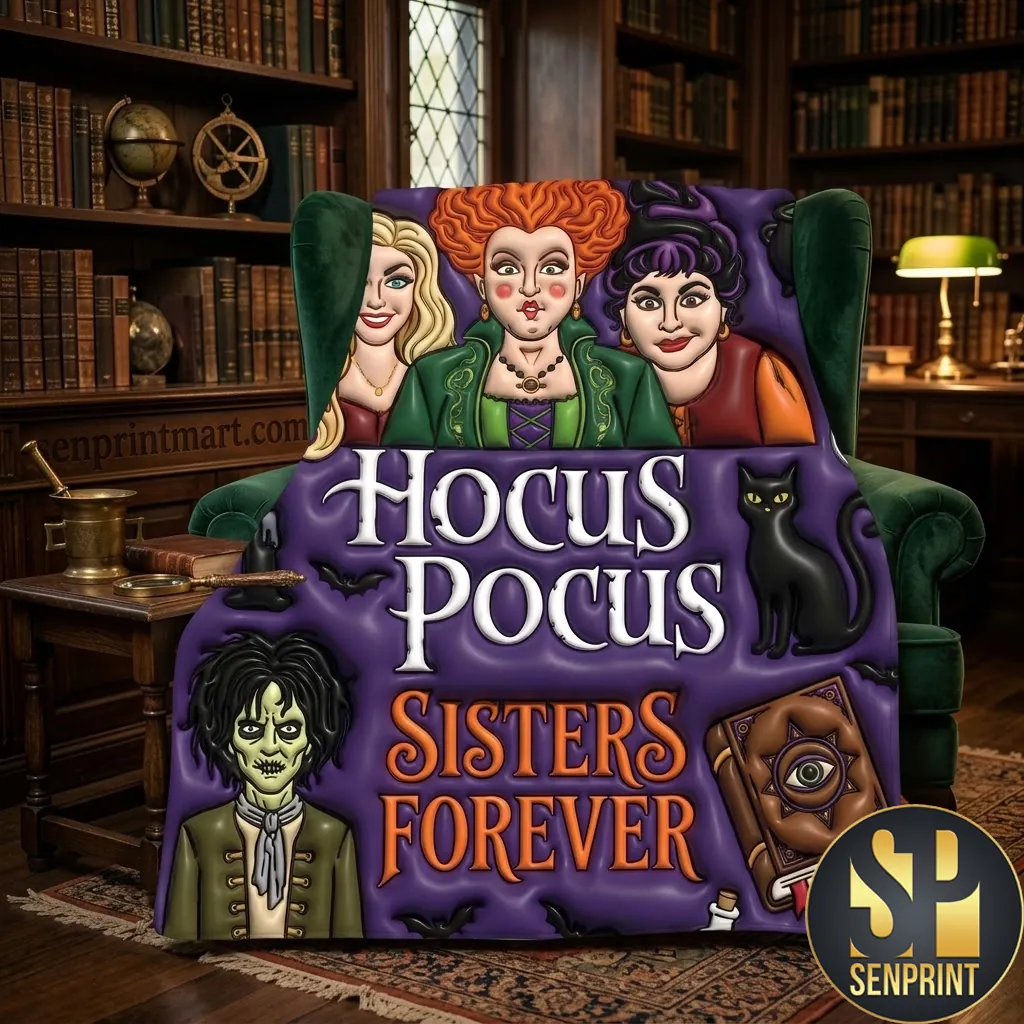 Hocus Pocus Sisters Forever Sanderson Sisters Throw Blanket