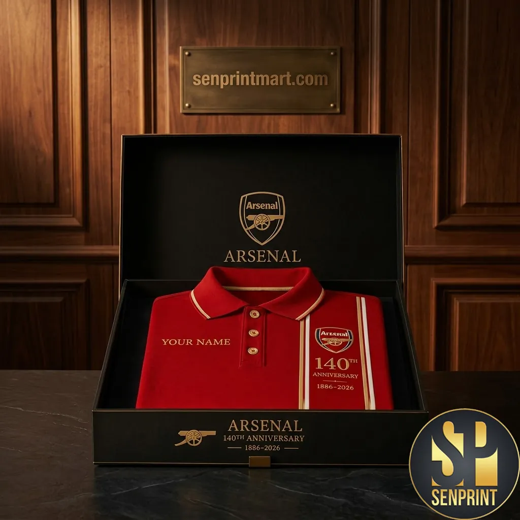 Arsenal FC 140th Anniversary Limited Edition Personalized Polo Shirt