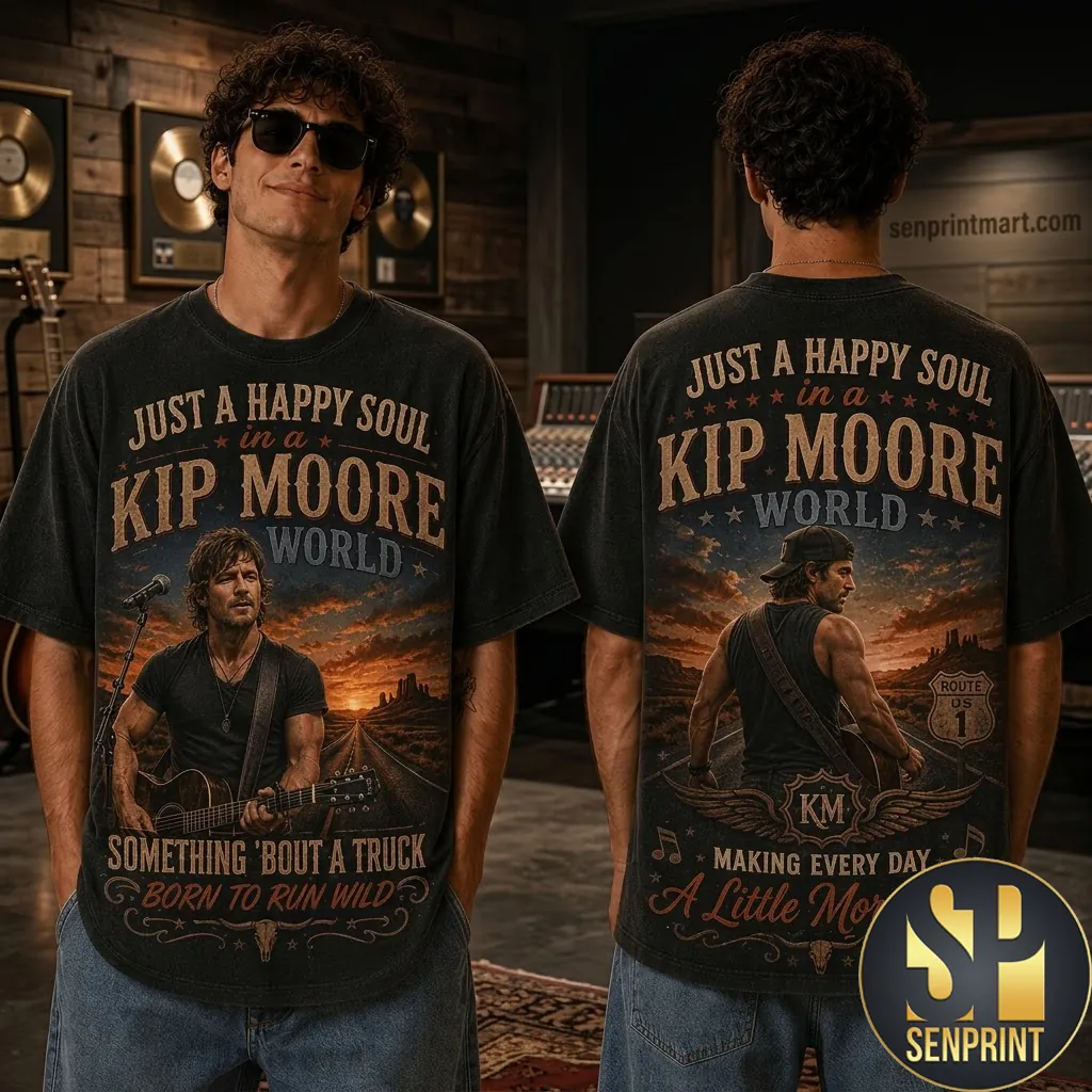 Kip Moore Just A Happy Soul Country Music Graphic T-Shirt