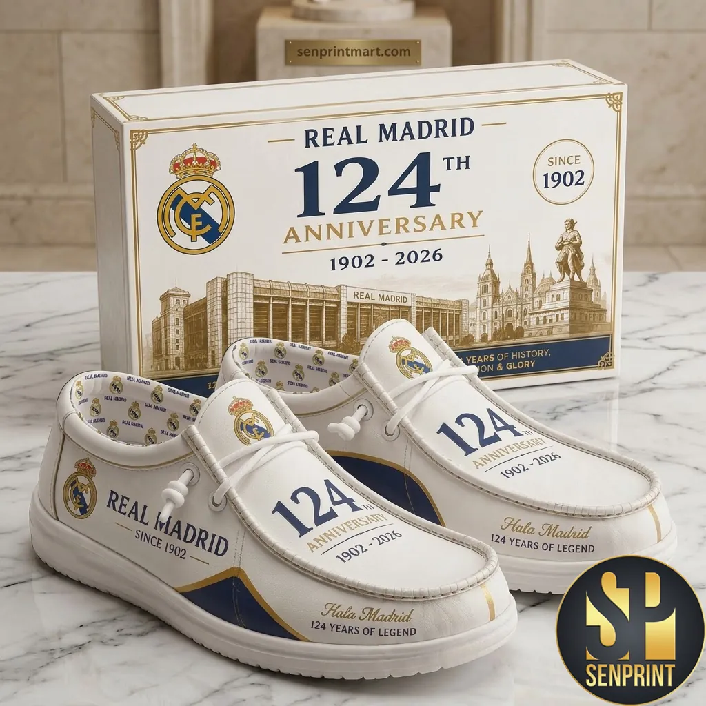 Real Madrid 124th Anniversary Limited Edition Dude Shoes