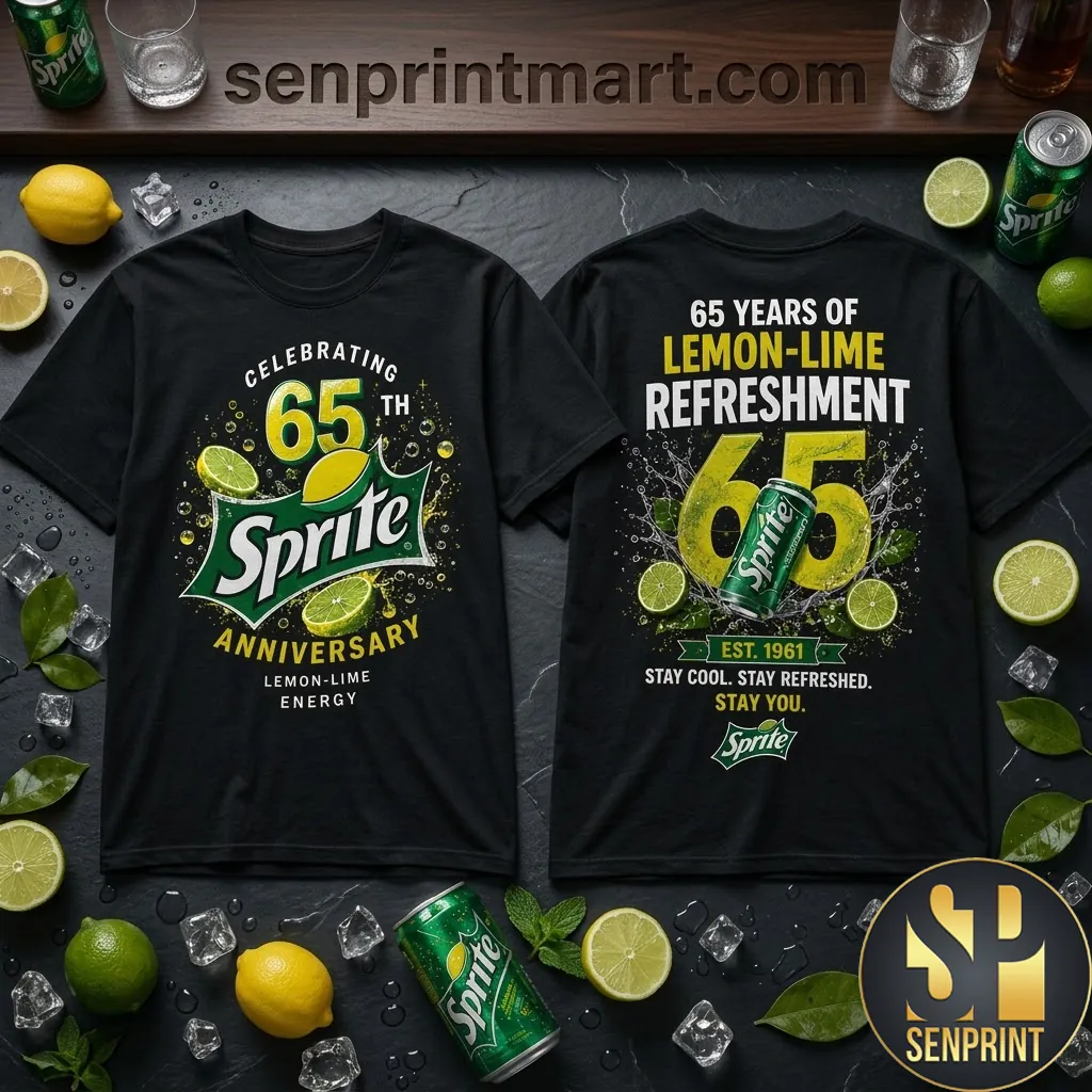 Sprite 65th Anniversary Lemon Lime Refreshment Graphic T-Shirt