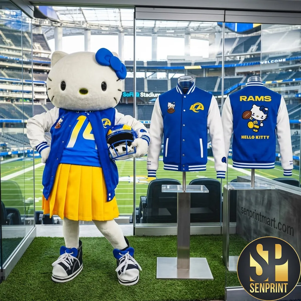 Los Angeles Rams x Hello Kitty Limited Edition Varsity Jacket