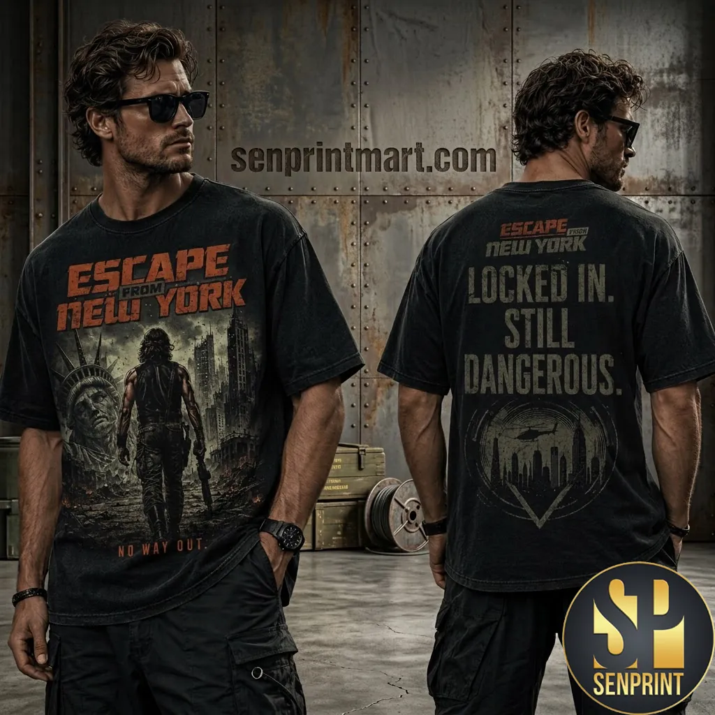 Escape From New York Locked In Still Dangerous Vintage Graphic T-Shirt