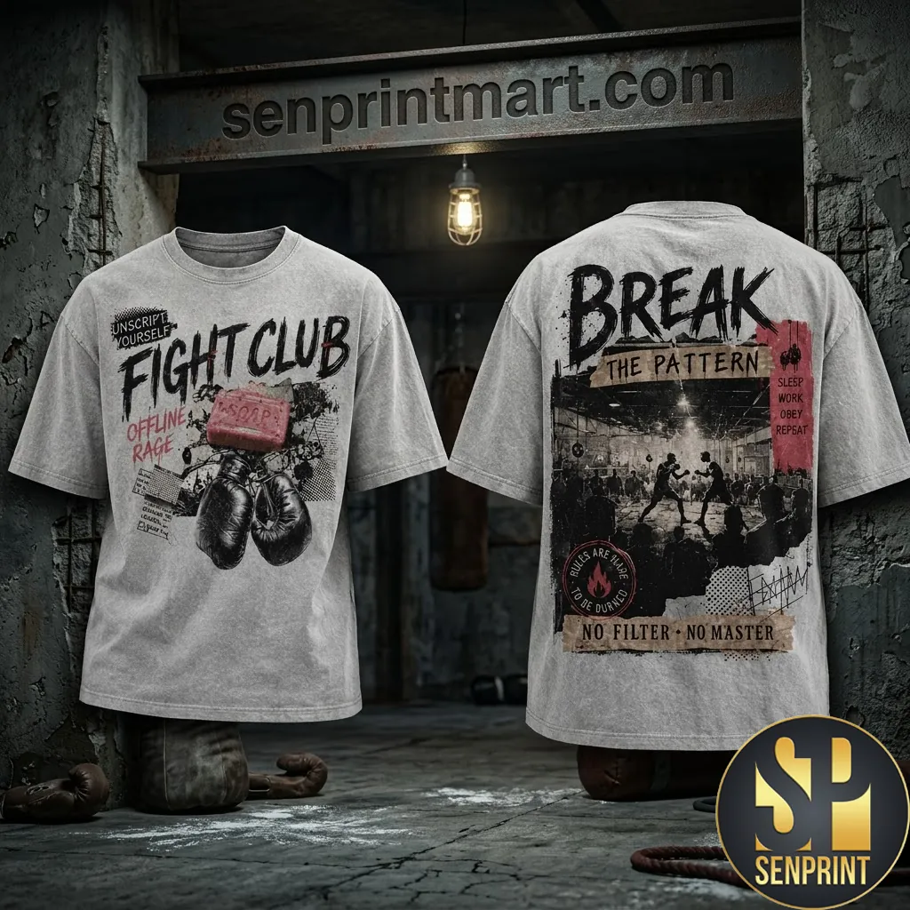 Fight Club Break The Pattern Graphic Streetwear T-Shirt