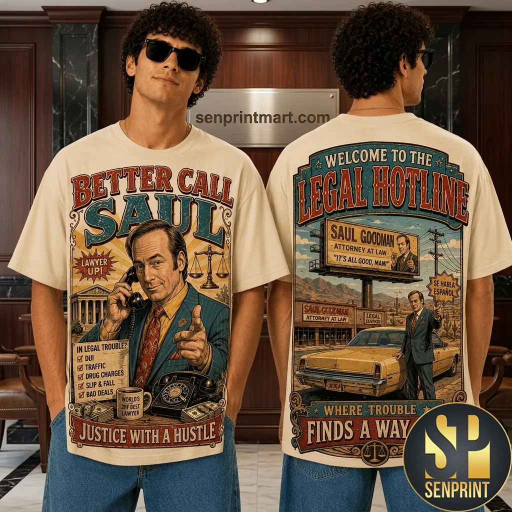 Better Call Saul Legal Hotline Graphic Vintage Style T-Shirt