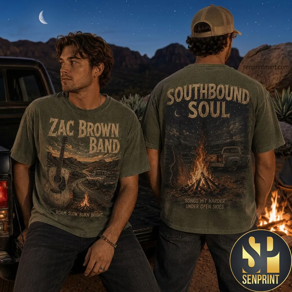 Zac Brown Band Southbound Soul Vintage Graphic T-Shirt