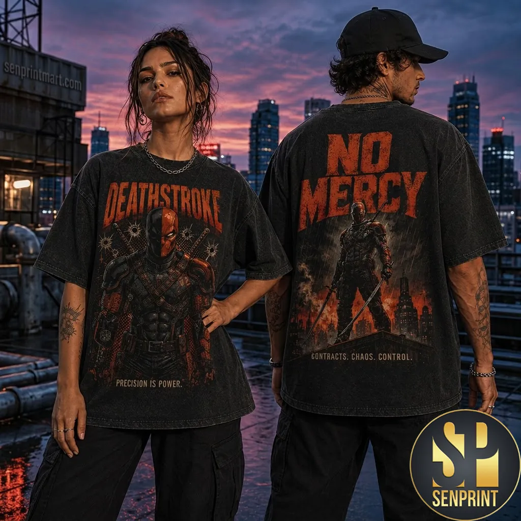 Deathstroke No Mercy Precision Is Power Vintage Graphic T-Shirt