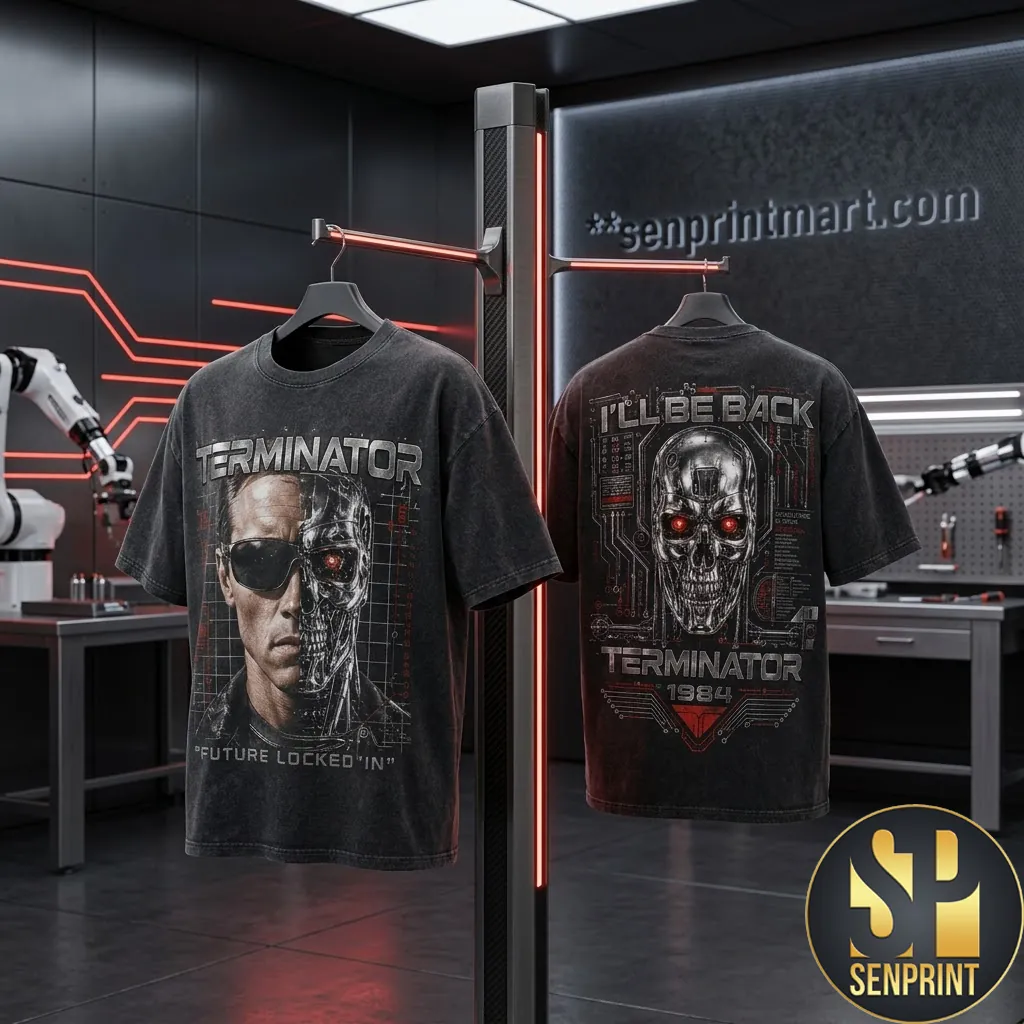 Terminator Future Locked In 1984 Graphic Vintage Wash T-Shirt