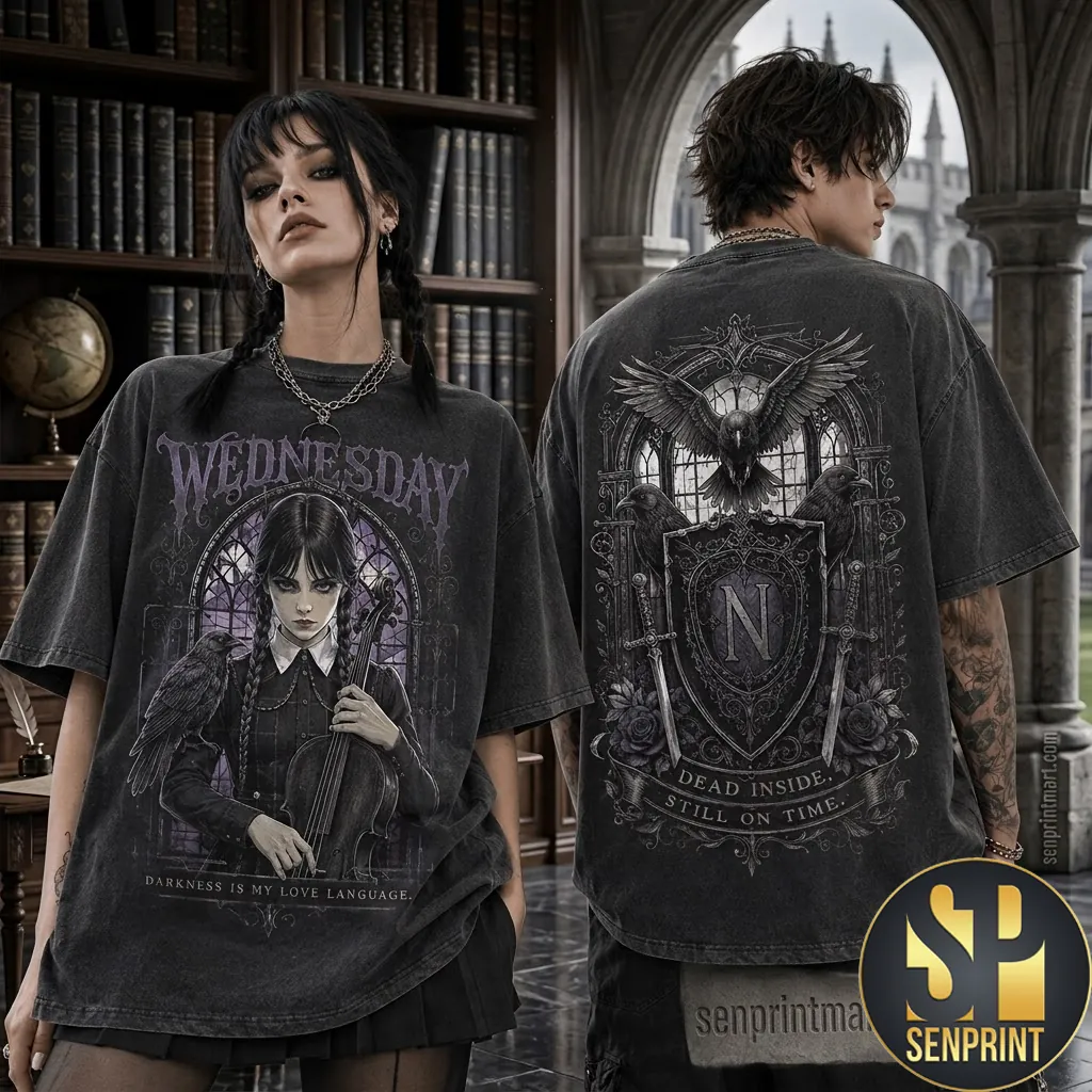 Wednesday Addams Darkness Is My Love Language Graphic T-Shirt