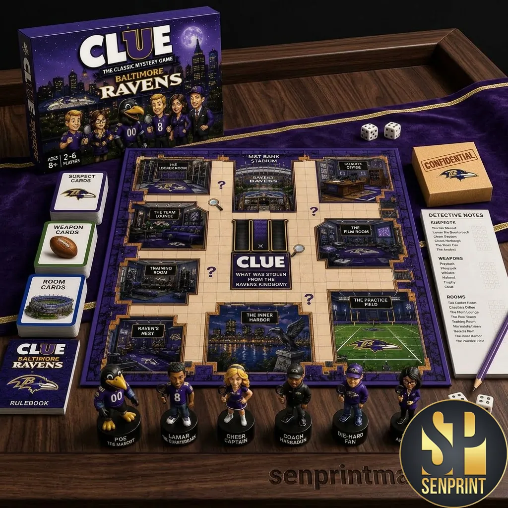 Baltimore Ravens NFL Edition Clue The Classic Mystery Board Game