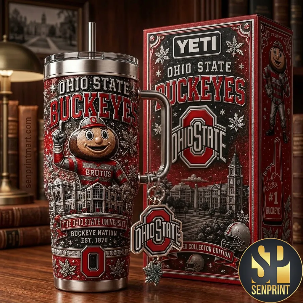 Ohio State Buckeyes Brutus 40oz Insulated Travel Tumbler