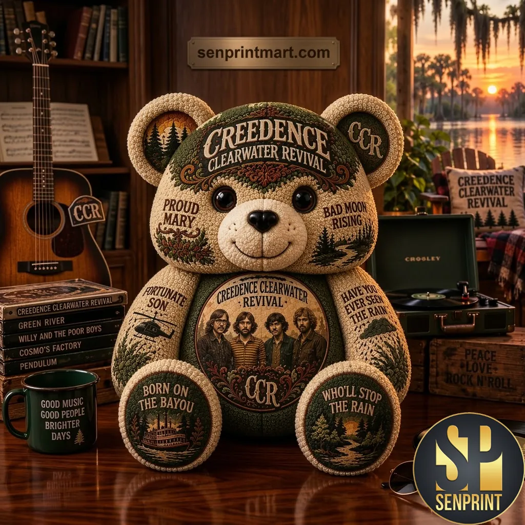 Creedence Clearwater Revival CCR Band Tribute Custom Shaped Pillow