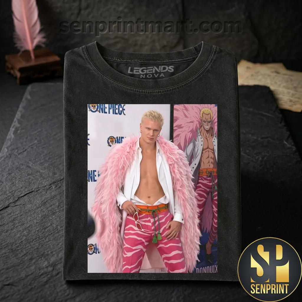Haaland Doflamingo One Piece Anime Graphic T-Shirt