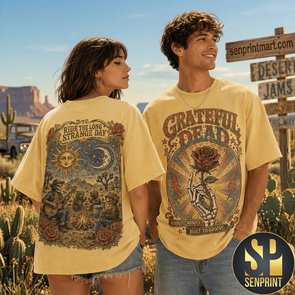 Grateful Dead Ride The Long Strange Day Vintage Graphic Shirt