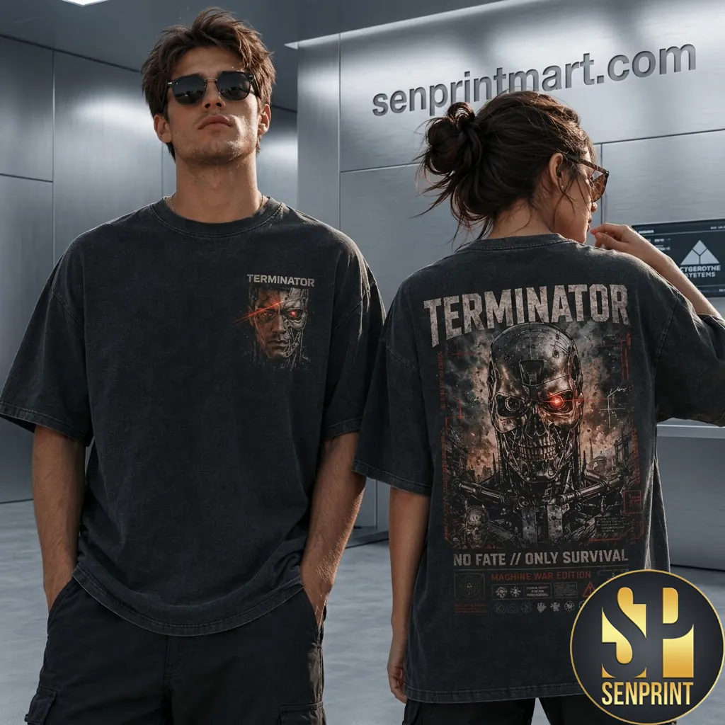 Terminator No Fate Only Survival Machine War Edition T-Shirt