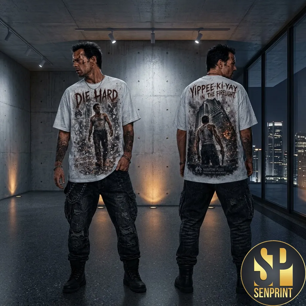 Die Hard Nakatomi Plaza Yippee Ki Yay Graphic T-Shirt