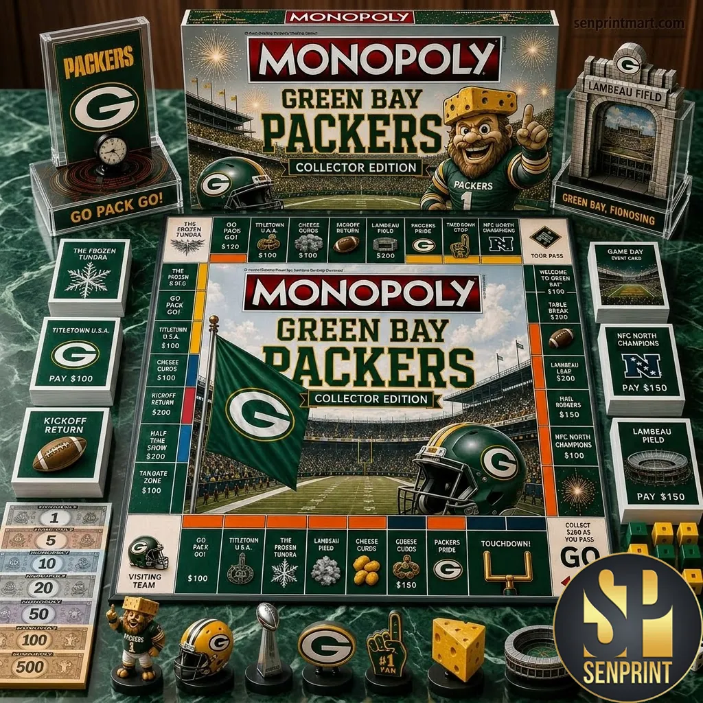 Green Bay Packers Monopoly Collector Edition NFL Board Game