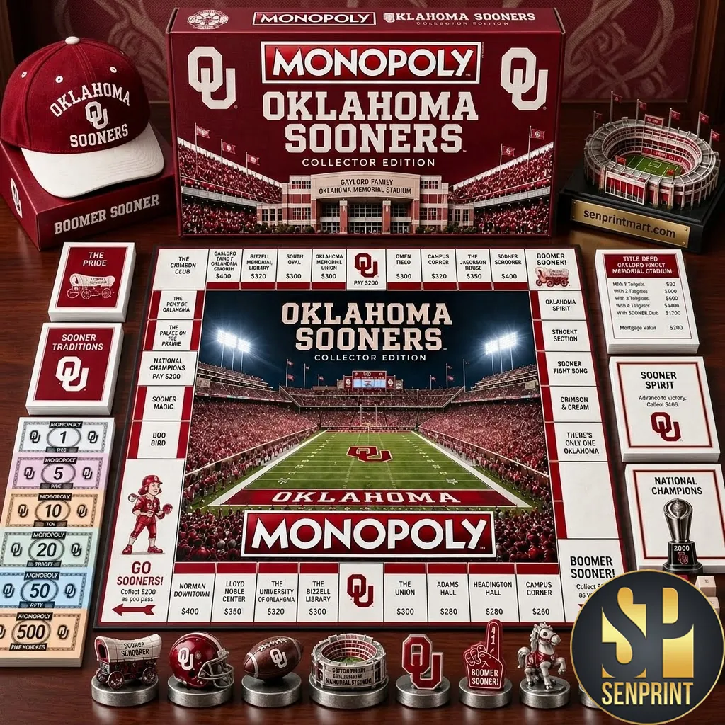 Oklahoma Sooners Monopoly Collector Edition Board Game