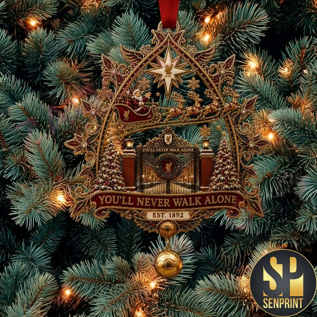 Liverpool FC You’ll Never Walk Alone Est 1892 Premium Christmas Ornament