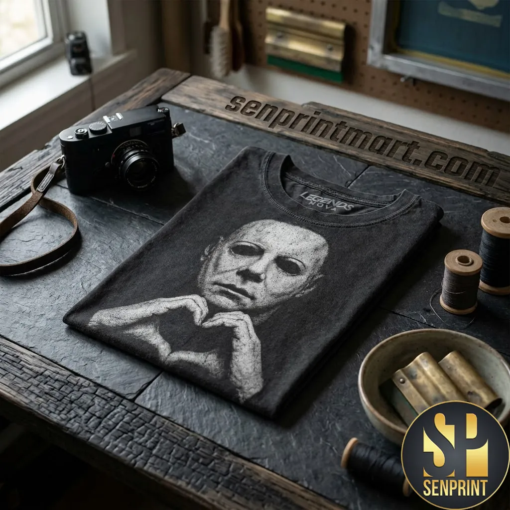 Michael Myers Horror Movie Graphic Vintage Wash T-Shirt
