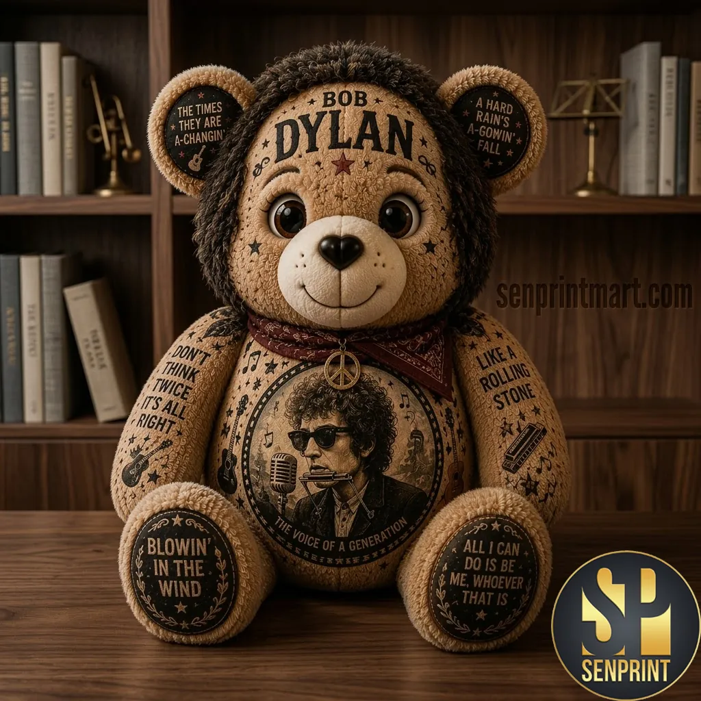 Bob Dylan The Voice Of A Generation Commemorative Plush Bear