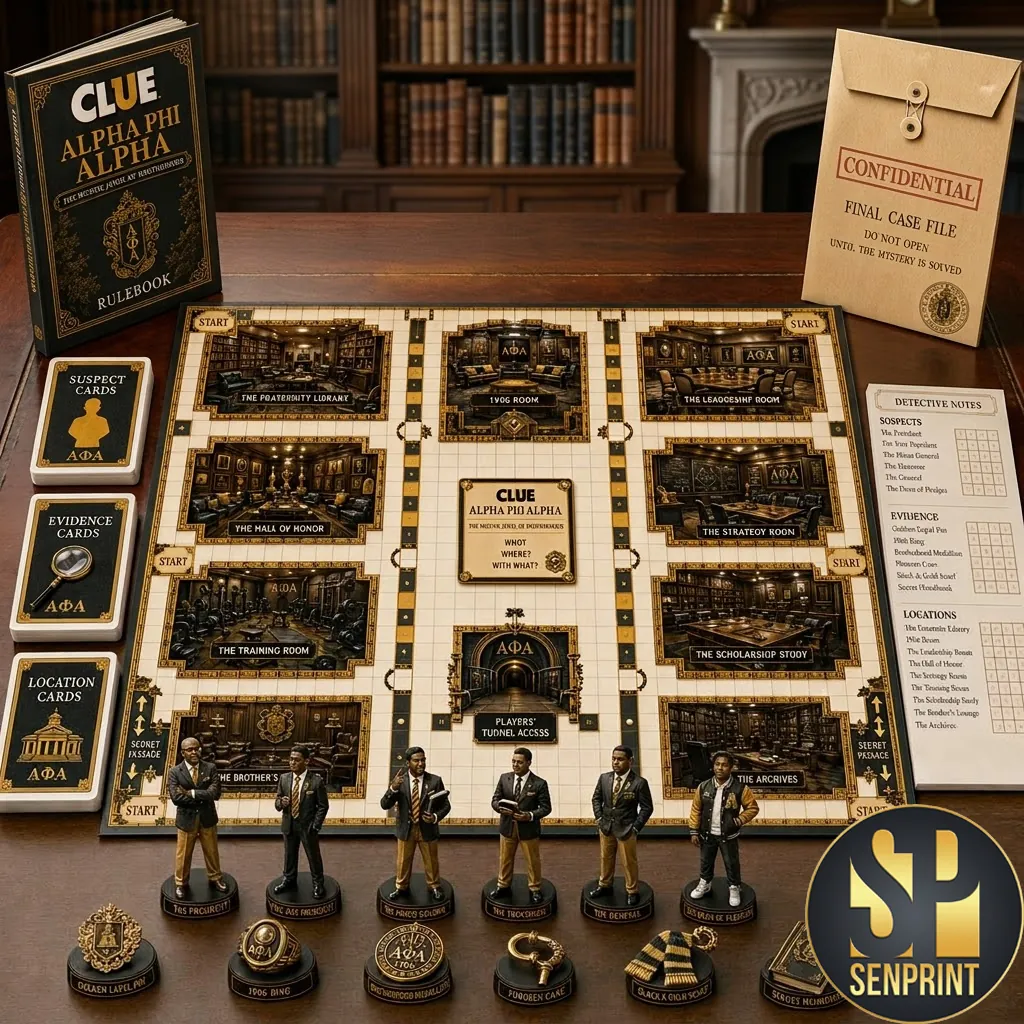 Alpha Phi Alpha Fraternity Custom Clue Edition Board Game