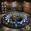 Green Bay Packers Michael Myers Halloween Horror Quilted Round Rug Green Bay Packers Michael Myers Halloween Horror Quilted Round Rug