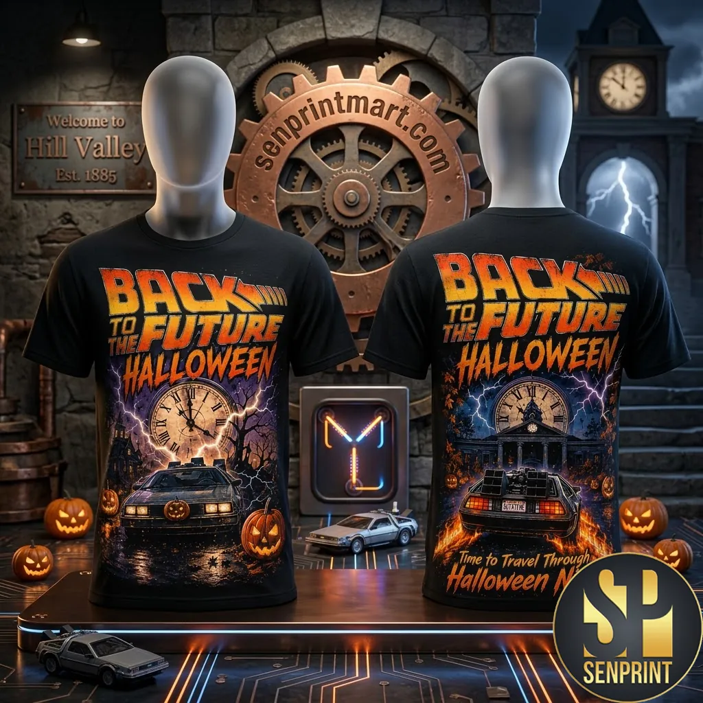 Back To The Future Halloween Night Vintage 3D Graphic Shirt
