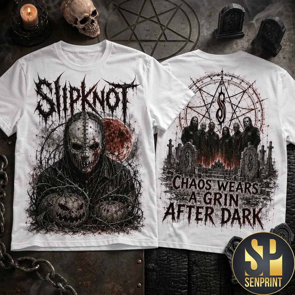 Slipknot Chaos After Dark Halloween 3D Graphic T-Shirt