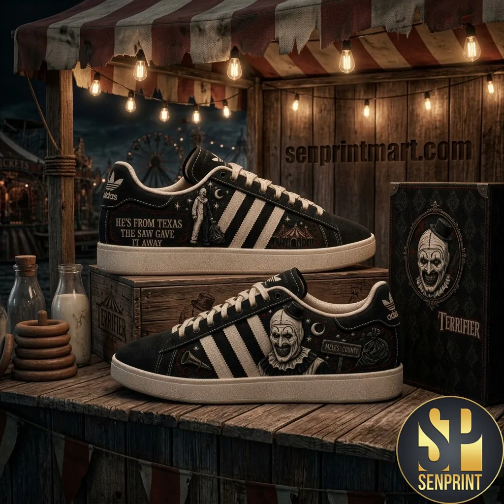 Terrifier Art The Clown Horror Movie Graphic Casual Shoes