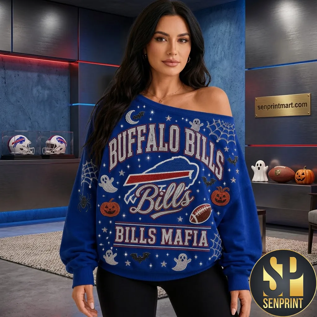 Buffalo Bills Rhinestone Halloween Bills Mafia Sweatshirt