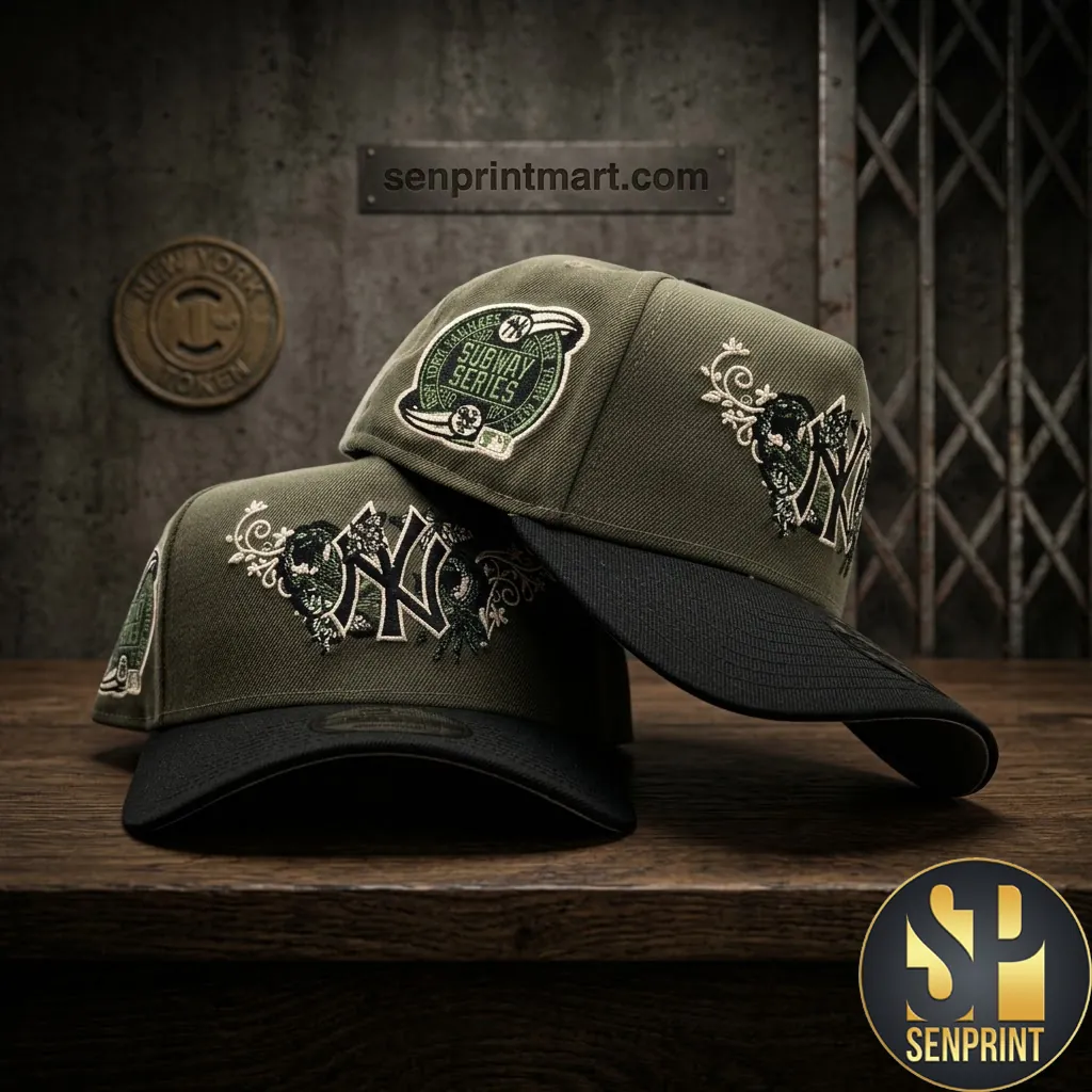 New York Yankees 2000 Subway Series Olive Green Butterfly Logo Snapback Hat
